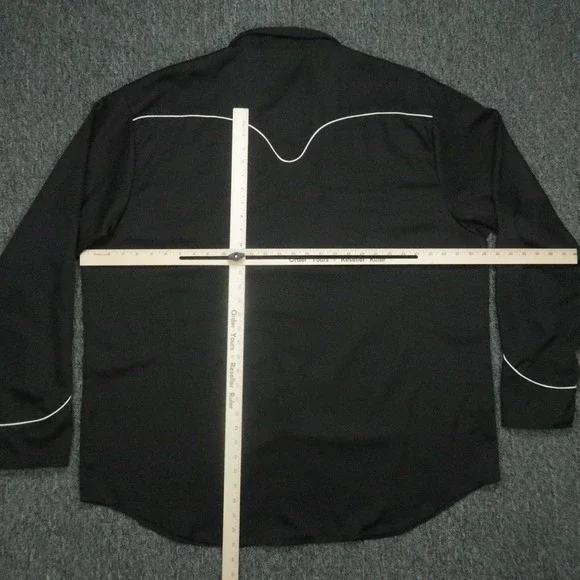 Bennys Shirt Men 4XL Black Pearl Snap Smile Pocket Vegas Casino Poker Western - Picture 7 of 10